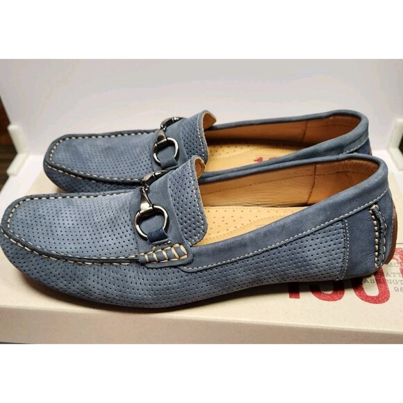 1901 Nordstrom Suede Driving Mocs Loafers MStorino Horse Bit Shoes Men’s 8.5 M - Picture 6 of 15